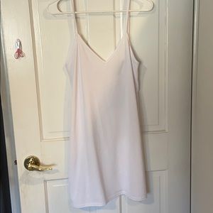 White backless cami dress